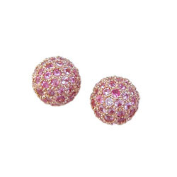 E0091 18KP Pink Sapphire Earrings