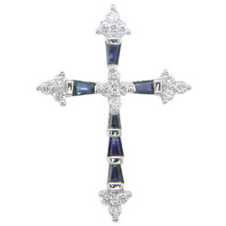 P0102 18KW Sapphire & Diamond Pendant