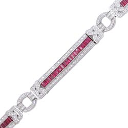 B0117 18KW Ruby & Sapphire Bracelet