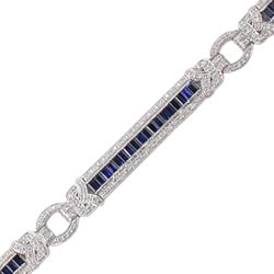 B0117 18KW Sapphire and Diamond Bracelet