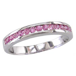 L1269 18KW Pink Sapphire Band