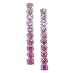 E1353 18KW Pink Sapphire Earrings
