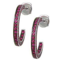 E1380 18KW Ruby Earrings