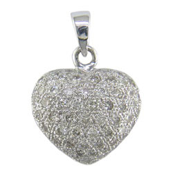 P0149 18KW Diamond Heart Pendant