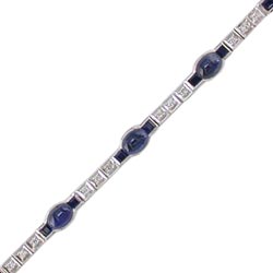 B0149 18KW Sapphire and Diamond Bracelet