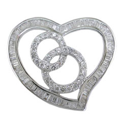 P1868 18KW Diamond Heart Pendant