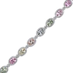 B1899 18KW Assorted Sapphire and Diamond Bracelet