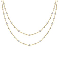 N2016 18KT White Sapphire Necklace