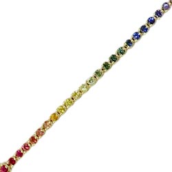 B2249 18KT Rainbow Sapphire Tennis Bracelet