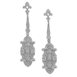 E2309 18KW Diamond Cross Earrings